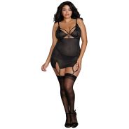 Dreamgirl Plus Size Mesh-Strapshalter-Set