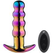 Dream Toys Glamour Glass Perlenbesetzter Analplug mit Fernsteuerung