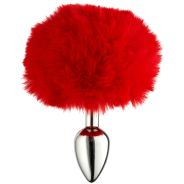 Alive BDSM Line Fluffy Red Analplug aus Metall M