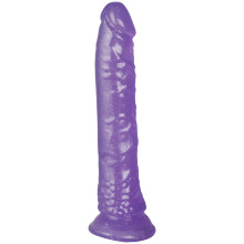 baseks Glitzerdildo Violett mit Saugnapf 20,5 cm