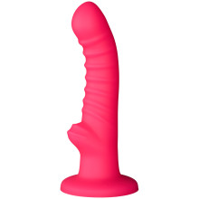baseks Ribbed Stimulation Silikondildo mit Saugnapf 17 cm