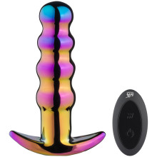 Dream Toys Glamour Glass Perlenbesetzter Analplug mit Fernsteuerung