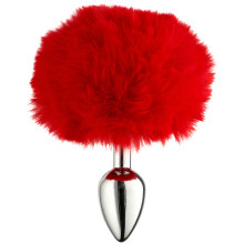 Alive BDSM Line Fluffy Red Analplug aus Metall M