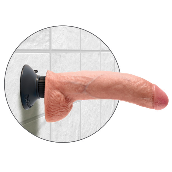 King Cock Realistischer Dildo-Vibrator mit Hoden 23 cm