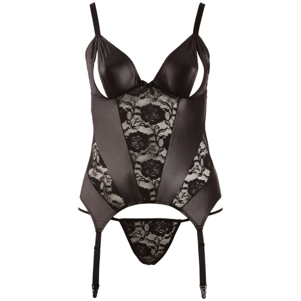 Cottelli Peekaboo Negligee mit Hosenträgern Plus Size