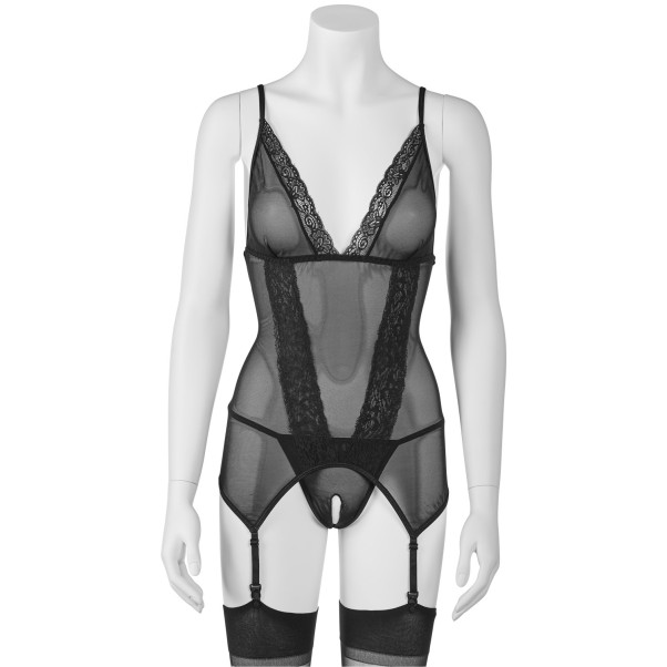 NORTIE Thora Bodystocking-Set mit Strapsen und Spitze
