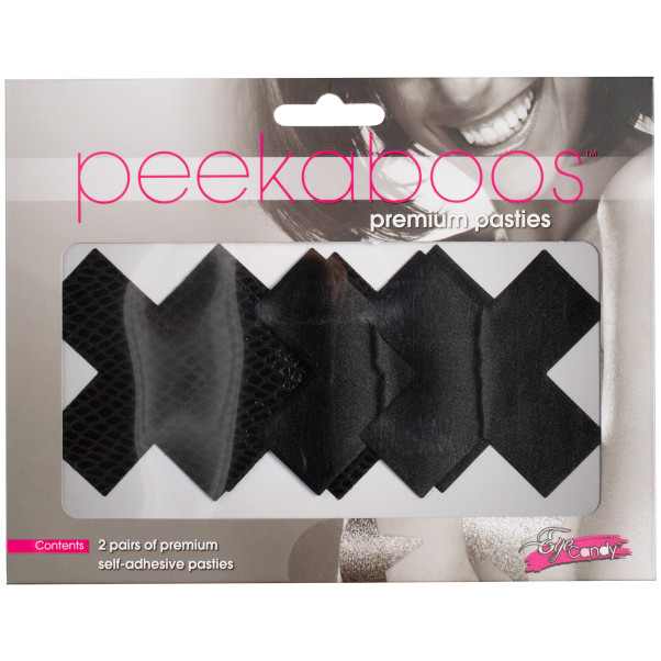 Peekaboos Kreuzförmige Brustwarzenaufkleber 2er-Pack