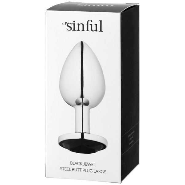Sinful Black Jewel Metall Analplug Gross