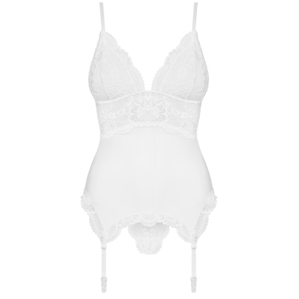 Obsessive weisses Korsett-Set