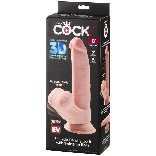 King Cock Plus Triple Density Dildo mit Schwingenden Hoden 23,5 cm
