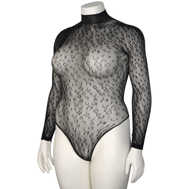 NORTIE Oda Black Leopard Schrittfreier Body Plus Size