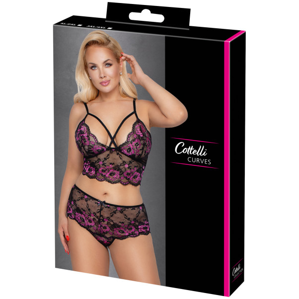 Cottelli Curve Violettes Spitzen-BH-Set Plus Size