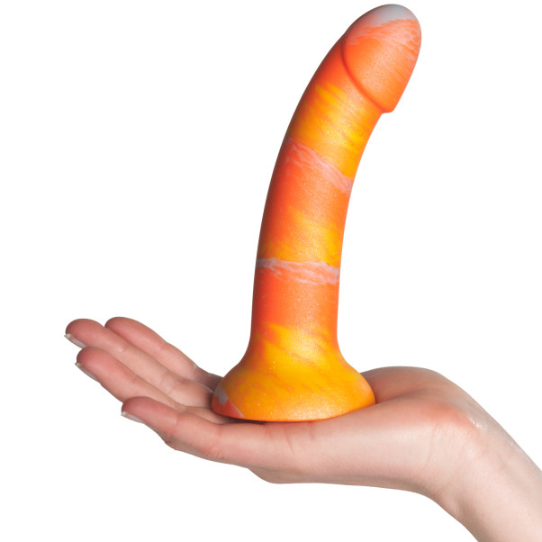 baseks Orange Sunset Silikondildo mit Saugnapf 18 cm