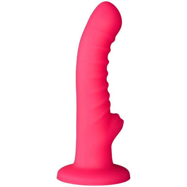 baseks Ribbed Stimulation Silikondildo mit Saugnapf 17 cm
