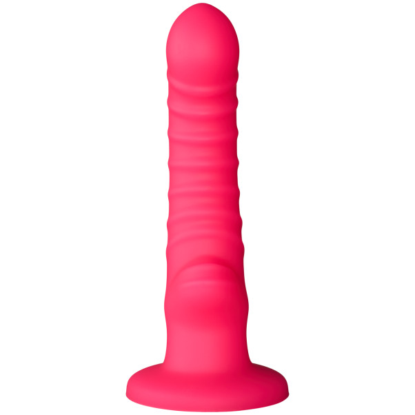 baseks Ribbed Stimulation Silikondildo mit Saugnapf 17 cm