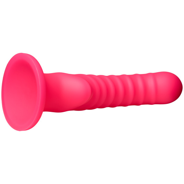 baseks Ribbed Stimulation Silikondildo mit Saugnapf 17 cm
