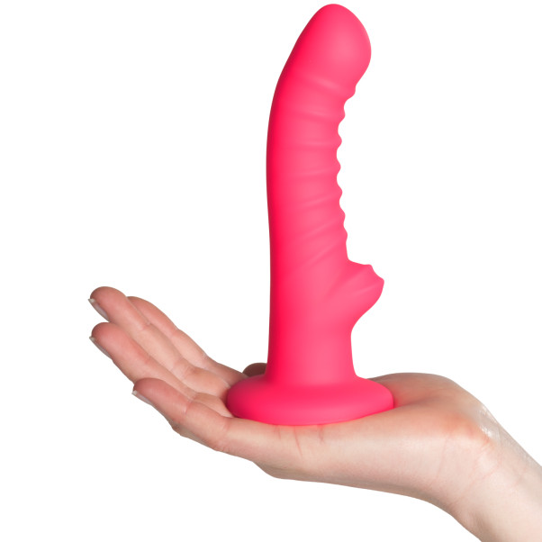 baseks Ribbed Stimulation Silikondildo mit Saugnapf 17 cm