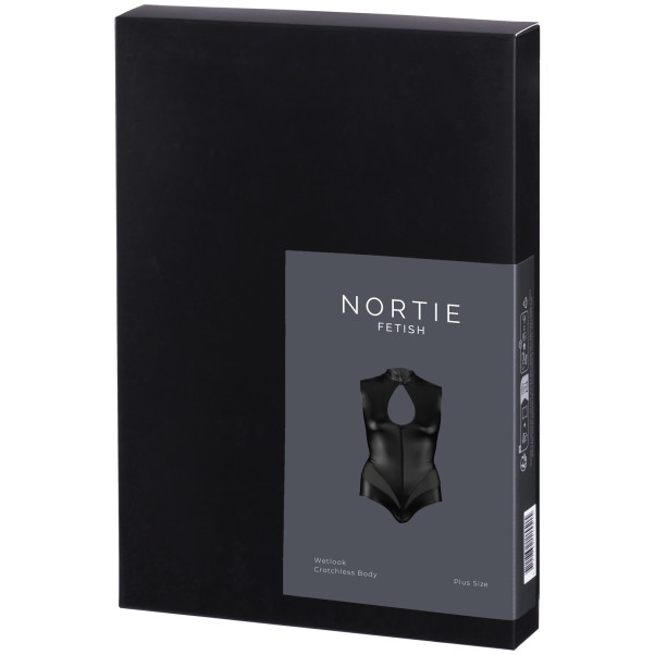 NORTIE Fetish Wetlook Schrittfreier Body Plus Size