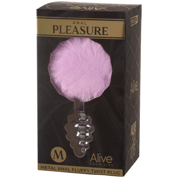 Alive BDSM Line Purple Fluffy Twist Analplug aus Metall M