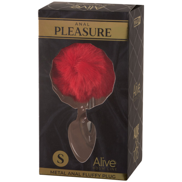 Alive BDSM Line Fluffy Red Analplug aus Metall M