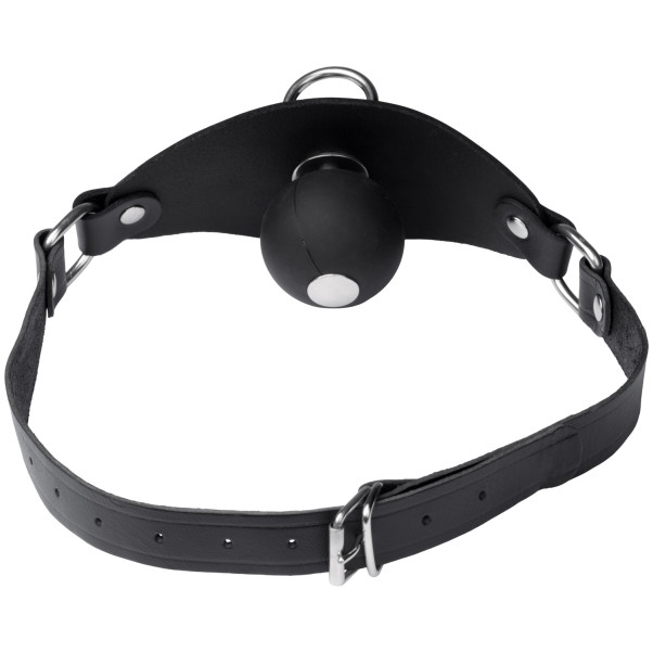 Black Label Super-Leder-Ballknebel mit O-Ring