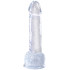 King Cock Durchsichtiger Dildo mit Hoden 18 cm mit Saugnapf