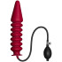 Mister B Inflatable Solid Ribbed Dildo - Red L