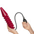 Mister B Inflatable Solid Ribbed Dildo - Red L