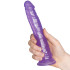 baseks Glitzerdildo Violett mit Saugnapf 20,5 cm