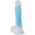 baseks Glow in the Dark Dildo Blau 21,5 cm mit Saugnapf