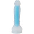baseks Glow in the Dark Dildo Blau 21,5 cm mit Saugnapf