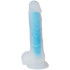 baseks Glow in the Dark Dildo Blau 21,5 cm mit Saugnapf