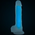 baseks Glow in the Dark Dildo Blau 21,5 cm mit Saugnapf