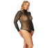 NORTIE Oda Black Leopard Schrittfreier Body Plus Size
