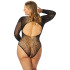 NORTIE Oda Black Leopard Schrittfreier Body Plus Size