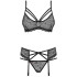 Obsessive Rose Strumpfhalter-Set aus Schwarzer Spitze