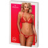 Obsessive Rotes Spitzen- und String-BH-Set