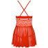 Obsessive Babydoll-Set aus rotem Netzstoff