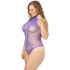 NORTIE Fryd Very Peri Bodystocking Ouvert Plus Size