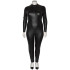 NORTIE Fetish Wetlook Schrittfreier Catsuit Plus Size