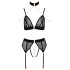 Abierta Fina Mesh Peekaboo BH-Set