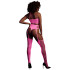 Ouch! Glow in The Dark Neonpinkes Crop Top and Stockings