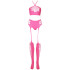 Ouch! Glow in The Dark Neonpinkes Crop Top and Stockings