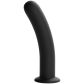 Sinful Slender Black Silikondildo Extra Gross mit Saugnapf 