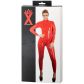 Late X Latex Catsuit mit Langen Ärmeln Rot