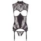 Abierta Fina Bodystocking mit Spitze und Strass