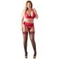 Cottelli Halbschalen-BH-Set Rot Plus Size