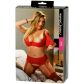 Cottelli Halbschalen-BH-Set Rot Plus Size