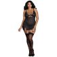 Dreamgirl Plus Size Mesh-Strapshalter-Set