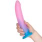 baseks Gradient Glitter Dildo Gross Blau mit Saugnapf 22,5 cm